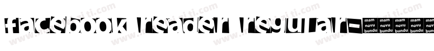 Facebook Reader Regular字体转换